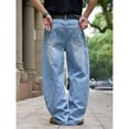 thumbnail image 4 of Mens Baggy Jeans Wide Leg Casual Jeans Vintage Hip Hop Denim Pants, 4 of 6