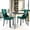 Green, variant on Green Velvet Dining Chairs Set with Solid Rubberwood Legs and Decorative Rivets for Dining Rooms