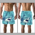 thumbnail image 3 of luoweisi Men's Beach Shorts Quick Dry Swim Trunks with Mesh Lining Shark L, 3 of 5