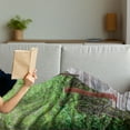 thumbnail image 3 of Beach Pathway Soft Flannel Fleece Blanket, Long Wood Bridge in Mangrove Forest Thailand Exploration Journey, Cozy Plush for Indoor and Outdoor Use, 50" x 60", Green Brown and Redwood, by Ambesonne, 3 of 5