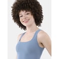 thumbnail image 4 of No Boundaries Cotton Stretch Ribbed Cropped Tank Top, Women's XS-3XL, 4 of 4