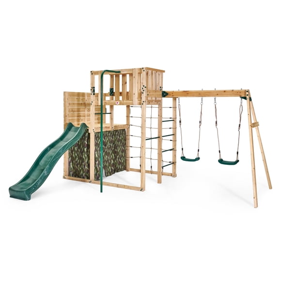 Plum Wooden Climbing XL Cube with Swing