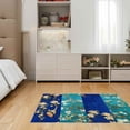 thumbnail image 5 of LaModaHome Non-Slip Rug Blue Pop Art Rug: Colorful Home Decor Washable Mat Child Stain Resistant Living Room Kitchen Carpet - Size: 6,6X2,6ft(200X80cm), 5 of 5