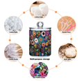 thumbnail image 6 of Yayeee 4 Pack Qtip Holder Bathroom Cotton Swab Canister with Lid Clear Dispenser Set, Blue Colorful Flowers, 6 of 6
