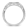thumbnail image 2 of 14K White Gold Ring Band Wedding Diamond Round , Size 6, 2 of 7