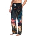 thumbnail image 2 of Balery Abstract Peacock Painting print Men's Pajama Pants,Ultra Lightweight Pjs,Lounge Pant-X-Large, 2 of 9