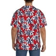 thumbnail image 3 of Kdxio Men'S Hawaiian Shirt For Men Short Sleeve Shirt Palm Tree Pattern On Red Summer Casual Holiday Beach Button Down T-Shirts, 3 of 5
