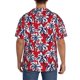 thumbnail image 3 of Fotbe Palm Tree Pattern on Red Camisa Estampada de Manga Corta para Hombre, Casual de Verano, Estilo Playero, Sin Arrugas-4X-Large, 3 of 5