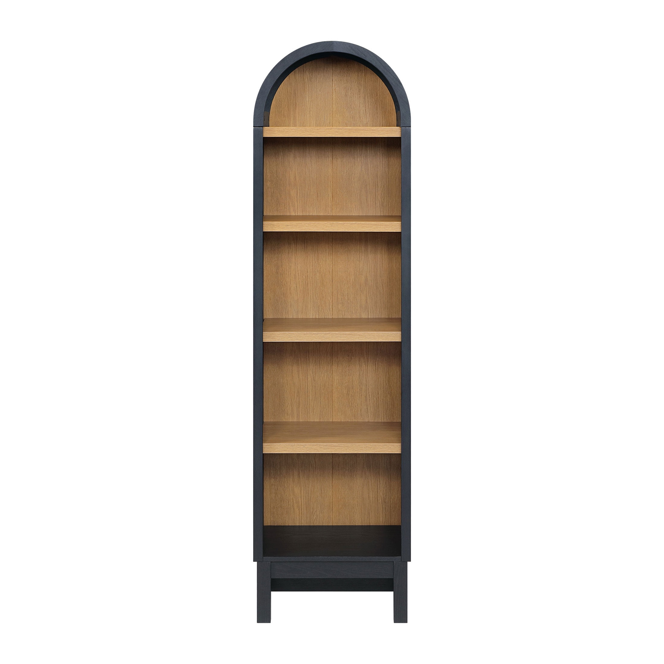 Better Homes Gardens Juliet Narrow Arch Bookcase Rich Black Finish For Adults Walmart