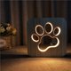 thumbnail image 1 of Taza de pata de gato con pata de perro, talla de madera maciza, lámpara de mesa creativa hueca, nueva luz nocturna JAMW Sencillez, 1 of 5