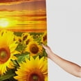 thumbnail image 3 of Creowell Sunflowers Sunset Sky Pretty Shower Curtain Set with Hooks, 100% Polyester Fabric Washable Bathroom Decor, Various Sizes 60x72, 3 of 7