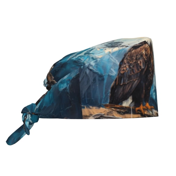 Easygdp Iceberg Bald Eagle Men Women Adjustable Cap Working Hat Tie Back Cap, Work Cap