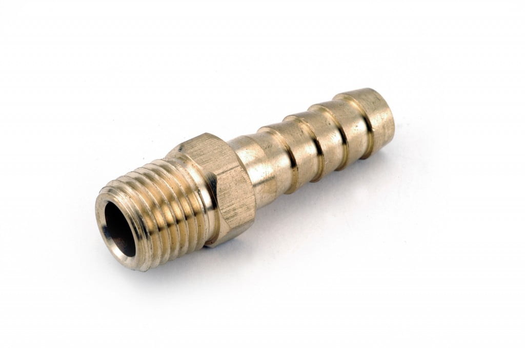 Anderson Metals Brass Hose Fitting 1 Barb x 1 Male Pipe Connector