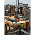 thumbnail image 2 of Outdoor Tablecloth with Umbrella Hole Zipper Retro Rooster Round Tablecloth 60" Waterproof Outside Table Cloth Pastoral Sunflower Watercolor Animals Patio Table Cover Tablecloths for Picnic Party, 2 of 8