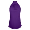 thumbnail image 5 of RMGVDSD Womens Tank Tops Sleeveless Tie Neck Spring Summer Tops Loose Casual Halter Tank Top Solid Color Tie Back Blouses Trendy Clothes Versatile Camisoles, 5 of 6