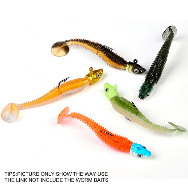 5pcs Multi-color Topwater Lures With Legs, Double Hooks Soft