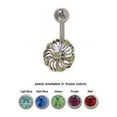 thumbnail image 1 of Flower Design Belly Ring with Jewels, 1 of 1