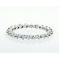 thumbnail image 2 of Ladies 2mm Eternity Band Sterling Silver Round CZ Stones Accent - Rhodium Plated Silver Stackable Ring- JAVA00726BGR-7, 2 of 3