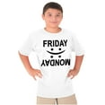 thumbnail image 5 of Friday Monday Happy Sad Weekend Vibes Crewneck T Shirts Boy Girl Teen Brisco Brands L, 5 of 6