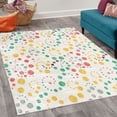 thumbnail image 2 of Modern Art Decorative Rug, Grunge Polka Dots Spots Backdrop Motif Retro Nostalgic Aesthetic Image Print, Quality Carpet for Bedroom Dorm and Living Room, 6 Sizes, Brown Salmon, by Ambesonne, 2 of 4