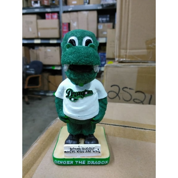 Dinger the Dragon DuPage Dragons mascot bobble '05 DuPage Dragons Bobblehead