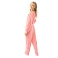 thumbnail image 4 of Big Feet Pajama's Pink Micro-polar Fleece Adult Footed Pajamas Sleeper NO Drop Seat, 4 of 5