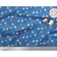 thumbnail image 3 of Soimoi Polyester Crepe Fabric Book,Magnifier & Telescope Education Theme Print Sewing Fabric Yard 52 Inch Wide, 3 of 3