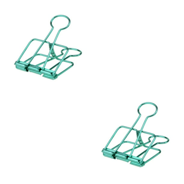 Matsuzay 20 piezas Clip de papel Hallow Anti-óxido Color sólido Reemplazo Clips de archivo para el hogar Accesorios de organizador de Verde 32 mm 2piezas