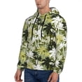 thumbnail image 3 of Honeii Hawaii Palms Pattern Mens Hoodies Men's Loose Sleeve Sweatshirt,Pullover Hooded Sweatshirt for Men,Essentials Hoodie-Small, 3 of 7