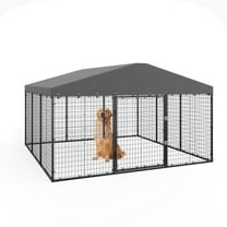 ASJMR Dog Kennel Outdoor Heavy Duty Chicken Run with Rain Cover