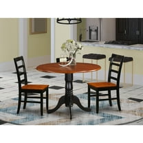 Modern Dinette Set - Round Table & 2 Chairs - Kitchen Dining Room Table Set
