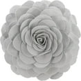 thumbnail image 2 of Fennco Styles Eva's Flower Garden Decorative Throw Pillow with Insert - 16 inches Round (Grey, 16" Case+Insert), 2 of 7