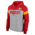 thumbnail image 2 of Women's Fanatics Heather Gray/Red Kansas City Chiefs Bold Play Call Pullover Hoodie, 2 of 3
