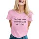 thumbnail image 1 of Camiseta con estampado sarcástico para mujer - Camiseta informal de manga corta con frases divertidas, 1 of 5