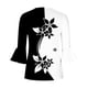 thumbnail image 5 of ICHUANYI ClearanceWomen‘s Summer Sexy Fold Printed Regular Women 3/4 Sleeves V Neck Button Tops Blouse(Dark Gray, XL) ICHUANYI WER20232080505171, 5 of 5