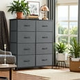 thumbnail image 6 of Simenmax 8 Drawer Dresser for Bedroom Fabric Dresser Chest of Closets Storage Units Organizer Tower Wooden Top Shelf for Bedroom, Hallway, Entryway, Closet,Gray, 6 of 7