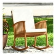 thumbnail image 2 of Acacia Wood Rocking Chair Outdoor, Teak Finish with Cushions - Patio Rocker for Garden, Backyard, Balcony - 355lbs Capacity, Detachable Washable Seat & Back, 2 of 9