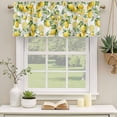 thumbnail image 2 of 2 Pack Valances for Window, Lemon Short Curtains for Kitchen Bedroom Living Room, Yellow Fruits Summer Watercolor Botanical Leaf Plant Rod Pocket Small Window Treatment Valance Drapes 42 x 18 Inch, 2 of 8