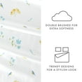 thumbnail image 5 of Noble Linens 4 Piece Pattern Microfiber Bed Sheets Set, Light Blue Bluebirds, King, 5 of 11
