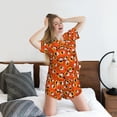 thumbnail image 5 of Kdxio Funny corn spider web Print Pajamas Sets for Women Short-Sleeved Pjs with Lounge Shorts Two Piece Sleepwear S-4XL, 5 of 5