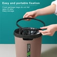 thumbnail image 6 of AuroraX Handles Office Trash Can Round 1.8 Gallon Pink Small Wastebaskets Minimalist Plastic Trash Bin for Dormitory Living Room Bathroom, 6 of 6