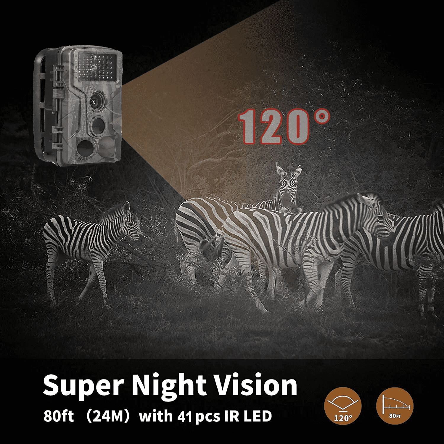 SuntekCam Mini Game Camera 36MP 4K Trail Camera with Night Vision 940nm IR LED Wildlife Waterproof Hunting Camera Wildgame Hunting Trail Monitors HC-802A