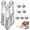 3 PCS, variant on Portable Binder Clip Stapler with 150/250/300 Reusable Metal Clips, Handheld Push Clip Dispenser for Paper Clamps, No-Hole Mini Push Stapler for Desktop Document Binding (1 PCS)