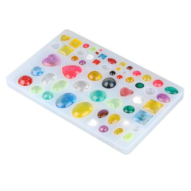 yingyy Silicone Jewelry Casting Molds 65 Cavity Casting Mold Kit Crystal Epoxy Tools for DIY Keychain Craft Jewelry