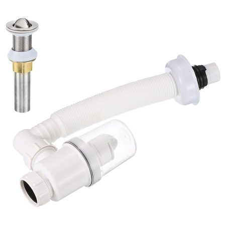 

Uxcell Flip Cover Drain Stopper Sink Strainer with 28cm Anti odor Pipe for Basins without Overflow