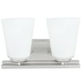 thumbnail image 5 of Aspen Creative 62215, Two-Light Metal Bathroom Vanity Wall Light Fixture, 11-5/8" Wide, Transitional Design in Brushed Nickel, 5 of 6
