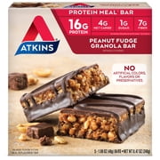 Atkins Peanut Fudge Granola Bar, 1.7 oz, 5-pack (Meal Bar)