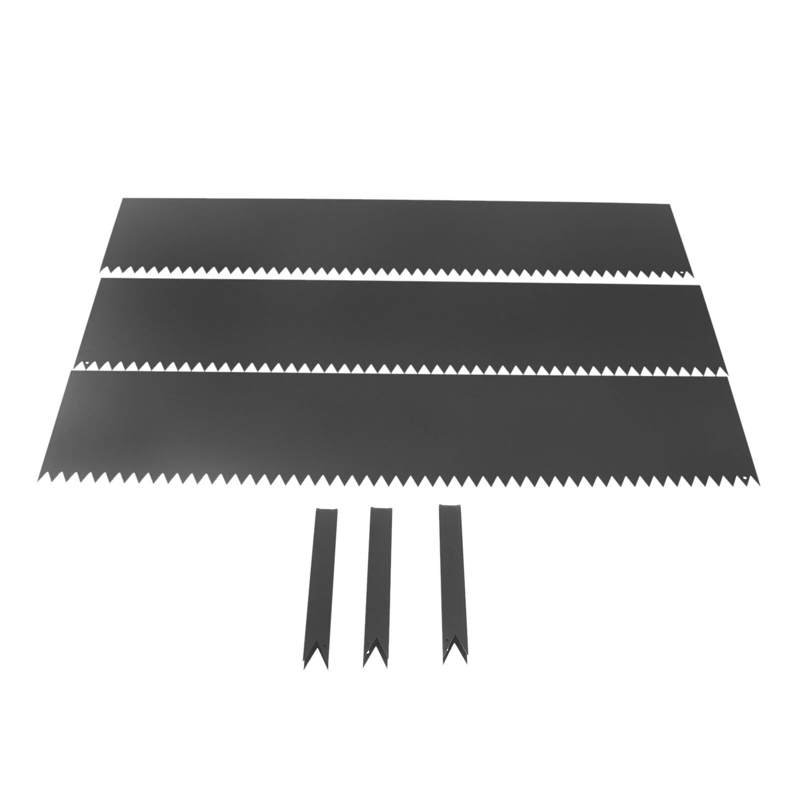 Miumaeov 8 x 40 in Minimalist Black Steel Garden Border Edging 3 Count
