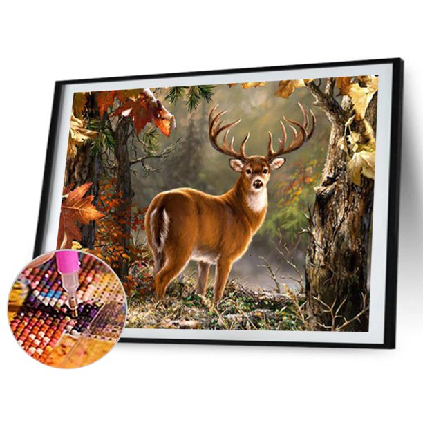 Cuadros Decorativos Kit de pintura de diamantes DIY Animal Full Square Diamond Mosaic Art Tmvgtek embutido en tela