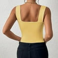 thumbnail image 4 of Timegard Tank Top for Women Square Neck Sleeveless Wide Strap Slim Comfy Cropped Casual Going out Tops, 4 of 4